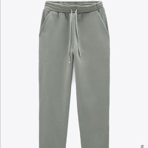 ZARA NEW JOGGING PANTS GREEN - Small